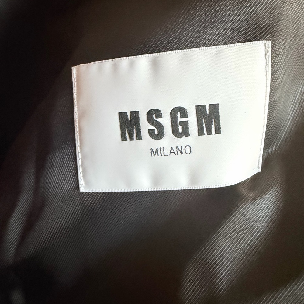 MSGM Pink Multi Tweed Long Maxi Coat - Picture 8 of 14